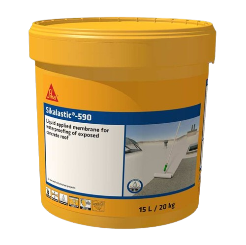 SIKALASTIC 590 (20KG) Liquid Applied Polyurethane Acrylic Roof Waterproofing Coating