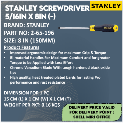 STANLEY 2-65-196 SCREWDRIVER