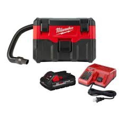 MILWAUKEE FUEL M18 WET DRY VACUUM M18VC2-0 with STARTER PACK (M18 x 5.0AH)