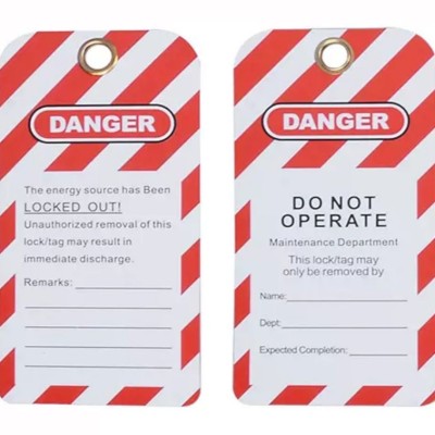 CUSTOMIZE Safety Warning Tag 6.3" X2.9"  5.9"X2.9" (100PCS)