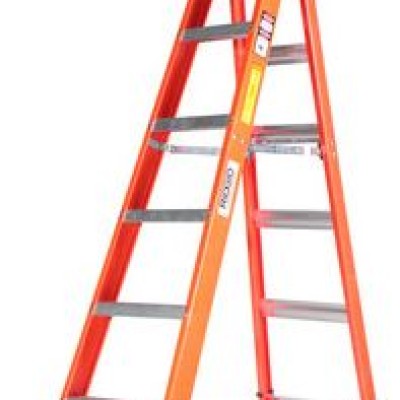 RIDGID Fiberglass Step Ladders with Protop 6 FT (76692) RL-FGS6