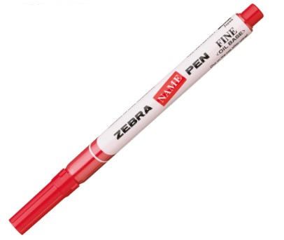 ZEBRA NAME PEN (FINE-OIL BASE) Marker - RED