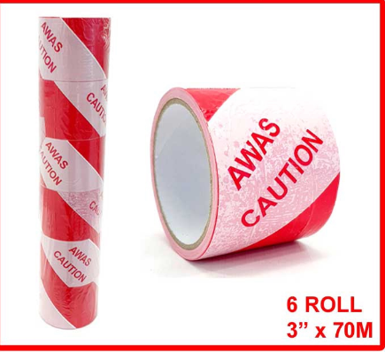 6 ROLL ZEBRA WARNING CAUTION TAPE