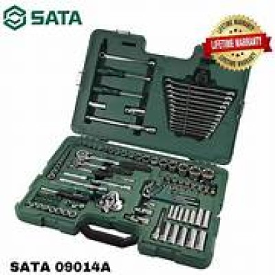 SATA 09014A: 128pc Mechanic Hand Tools Set, DR.1 4 + 3 8 + 1 2 Socket Set (mm)