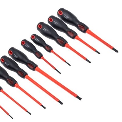 RS PRO Phillips; Pozidriv; Slotted Insulated Screwdriver Set, 10-Piece