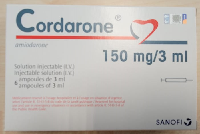 MAL 19871890, CORDARONE 150MG  /  3ML SOLUTION FOR INJECTION VIAL 6'S (AMIODARONE 150MG  /  3ML)