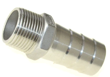 Hose Adapter Stainless Steel  (2”MPT x BARB)