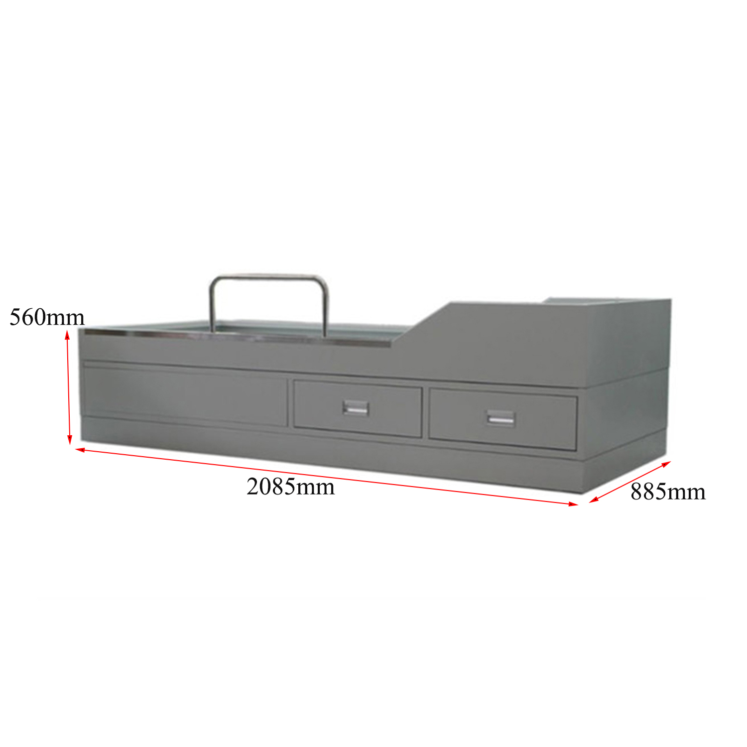 SANYON Marine Furniture Vessel Cabin Metal Single Berth with Double Drawers and Guard-SYB-037