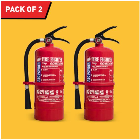 Fire Fighter Portable Fire Extinguisher (3kg   /   2 Packs)