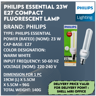 PHILIPS ESSENTIAL 23 WATT   220-240V ~ 50-60HZ