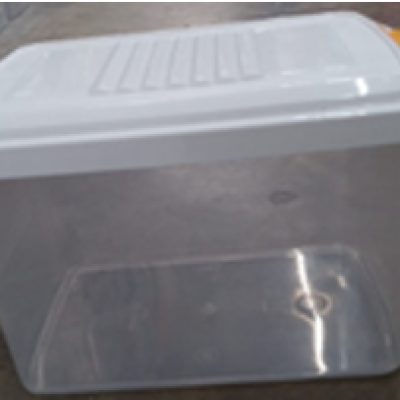 TRANSPARENT FOOD CONTAINER W COVER12 X 20 X 6 ''