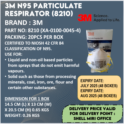 3M N95 PARTICULATE RESPIRATOR.