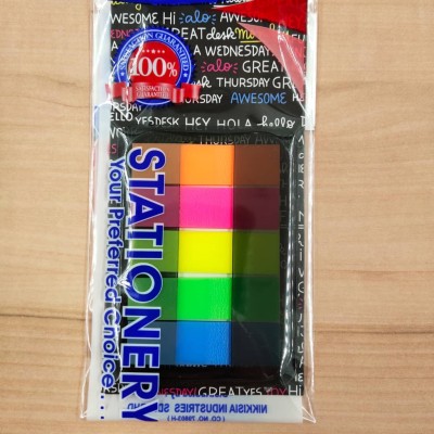 NISO NEON COLOUR PLASTIC STICKY NOTES PET06