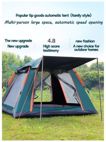 Outdoor Tent for 3-4 Persons Camping Tent Family Tent Automatic Double-Layer Waterproof Rainproof Tent