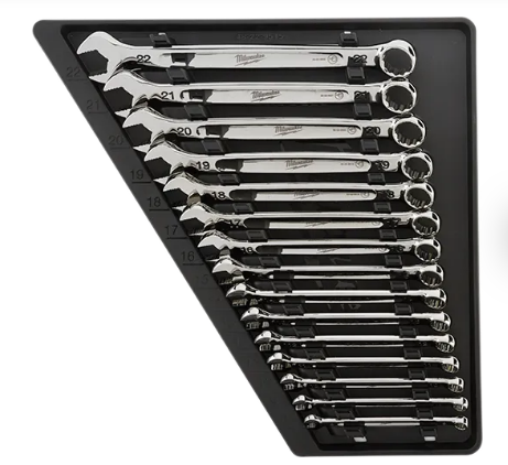 Milwaukee, 15pc Combination Wrench Set – Metric, 48-22-9515