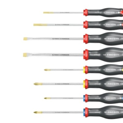 Facom Phillips; Pozidriv; Slotted Screwdriver Set, 8-Piece