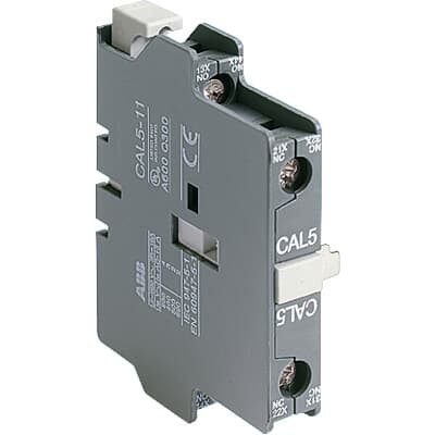 ABB Contact Block, Side, 1NO 1NC, 6 A, 690 V, 1 Pole, Screw Clamp - CAL5-11