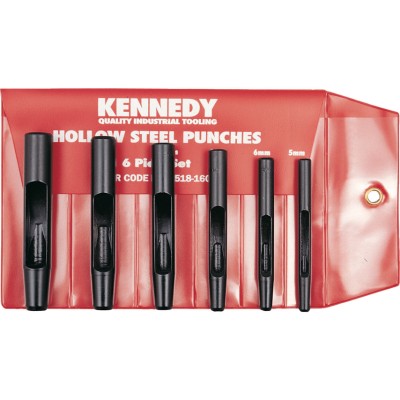 Kennedy Carbon Steel HOLLOW PUNCH SET 5-12mm (6-PCE) - KEN5181600K