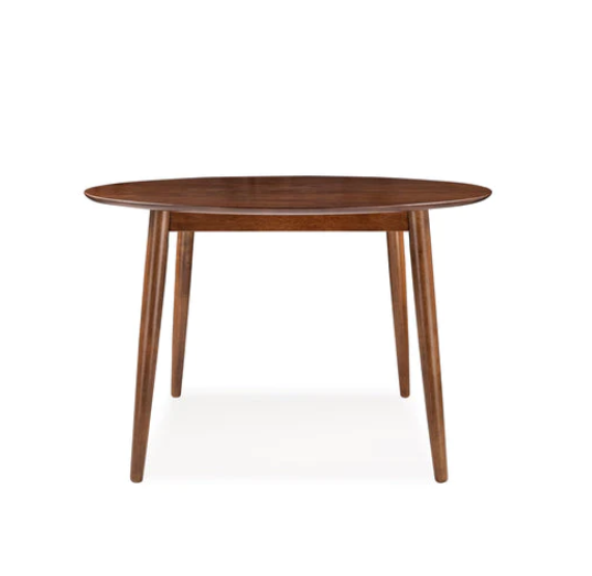 Modern Walnut Round with 4 Seater