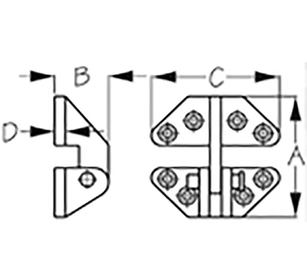 Sea-dog Line Stainless Steel Hatch Hinge