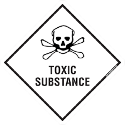 A4 Signage Sticker, Toxic Substances