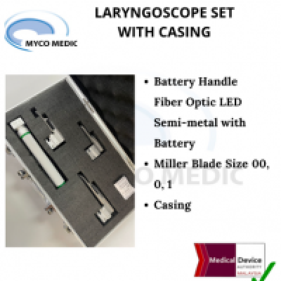 (MDA Approved) Laryngoscope Fibreoptic Set