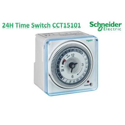 Schneider CCT15101 24 Hours 16A Analogue Time Switch Timer With Reverse 24h