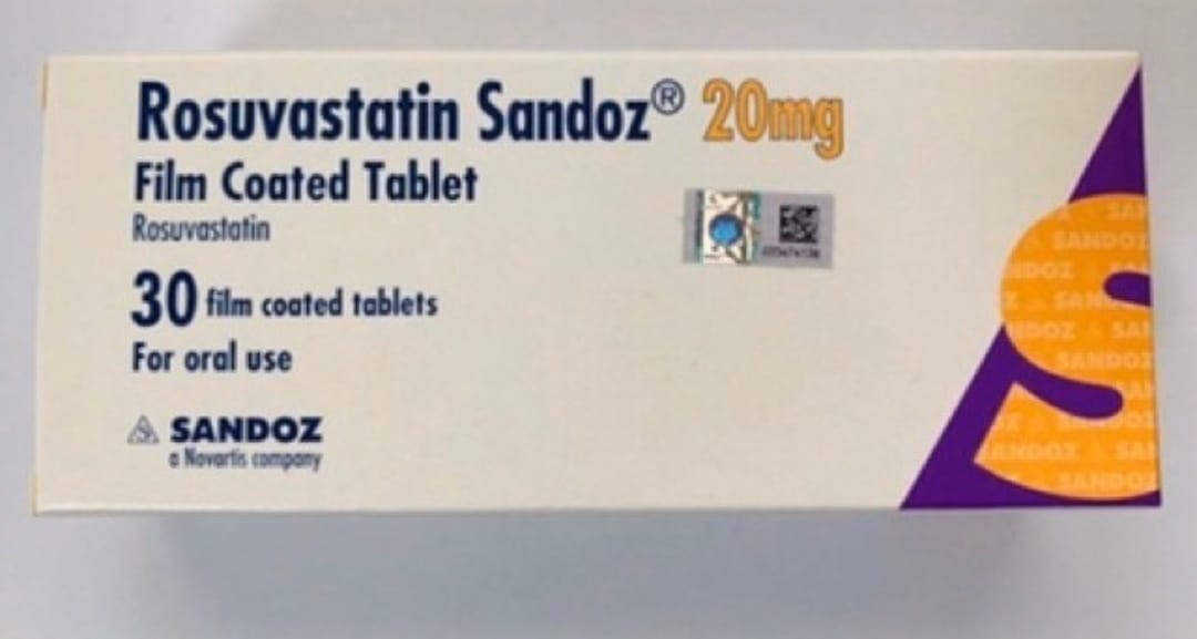 Sandoz Rosuvastatin 20mg (30s Per Box)