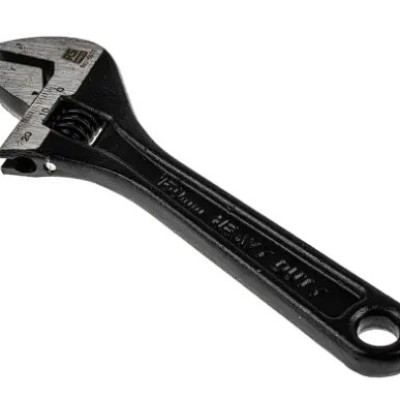 RS PRO Adjustable Spanner, 152.4 mm Overall, 20mm Jaw Capacity, Metal Handle