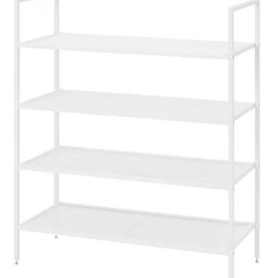 BOJTEN Shoe rack, white, 80x34x93 c