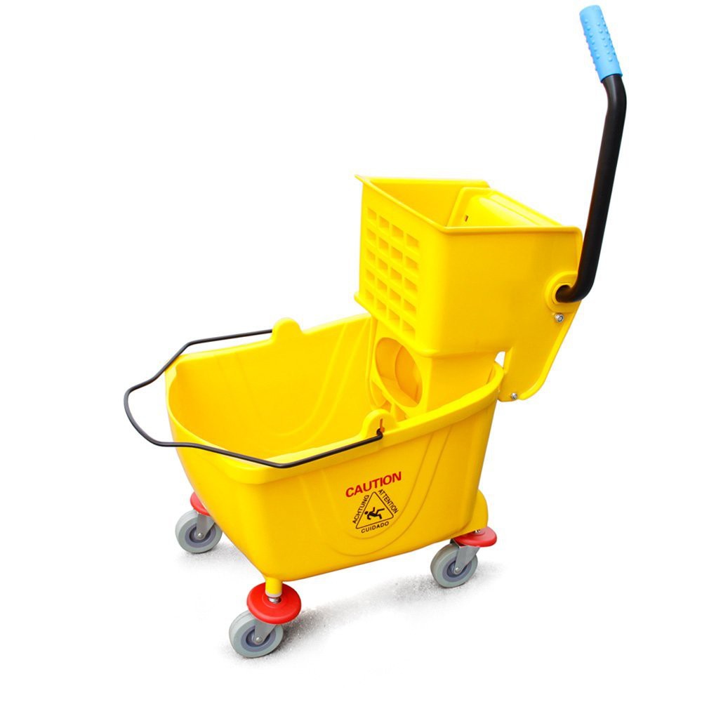 36L Yellow Mopping Pail   /   Industrial Mop Bucket (M)