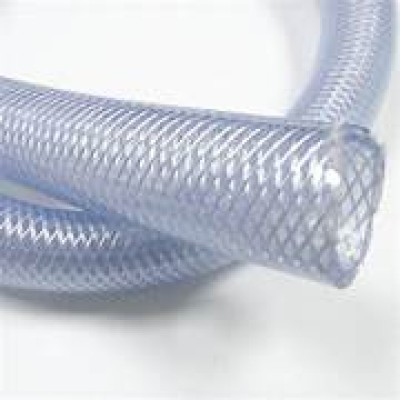 HOSE, CLEAR PVC HOSE, FIBER REINFORCED, 1 2" x 100M