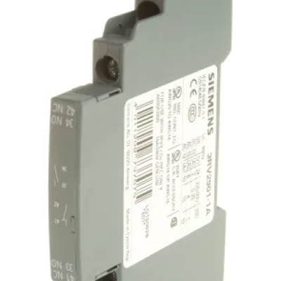 Siemens Auxiliary Contact, 2 Contact, 1NC + 1NO, Plug In, SIRIUS [P N: 3RV2901-1A]