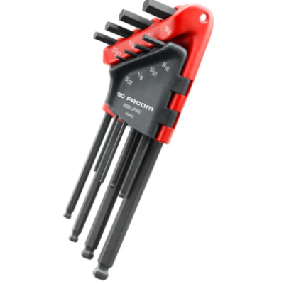 FACOM 83SH.JP8AU - 8pc Long Imperial Ball Hex Key Clip Set