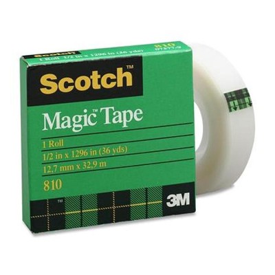 3M Scotch 810 Invisible Adhesive Magic Tape 19mm x 33m