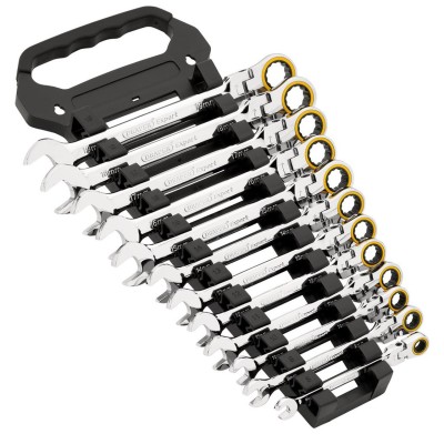 RS Pro 12 Piece Flex Head Combination Ratchet Spanner Set