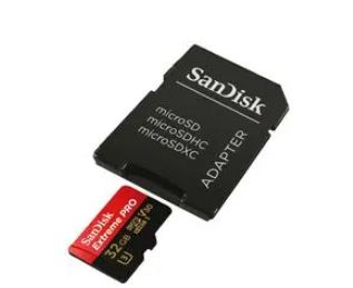 SanDisk Extreme Micro SD Card 32 GB (U3, V30 specification)