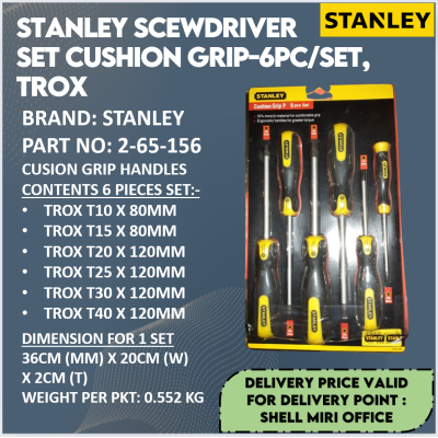 STANLEY 2-65-156 SCEWDRIVER SET CUSHION GRIP-6PC SET