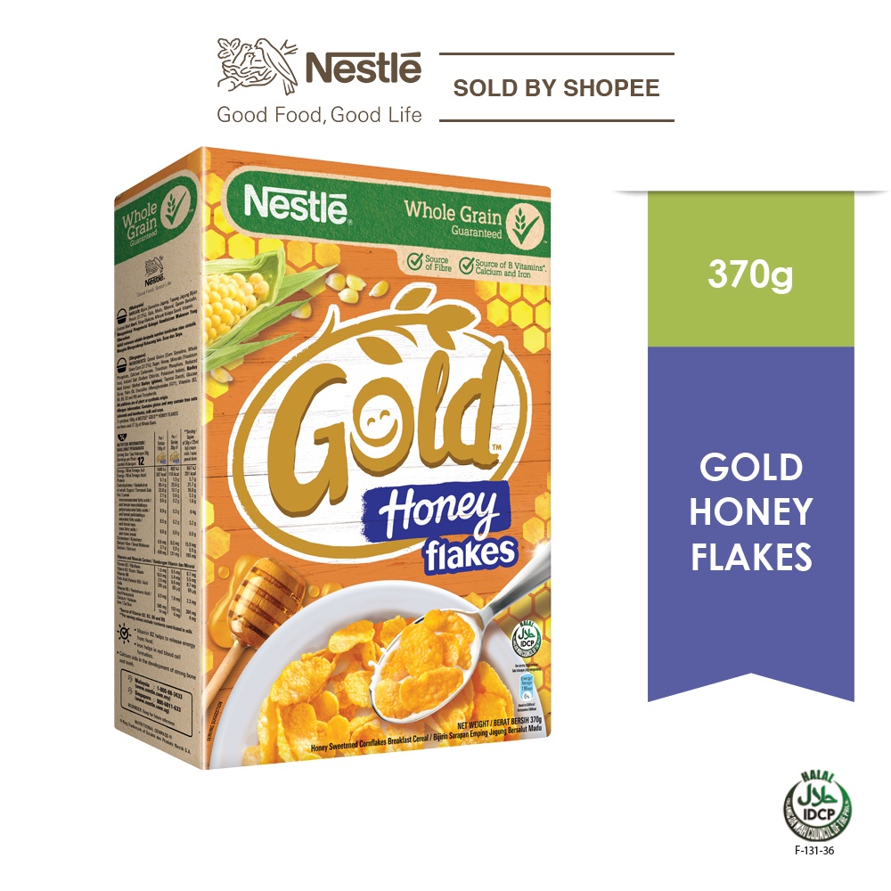 NESTLE GOLD HONEY Flakes Cereal (370g)