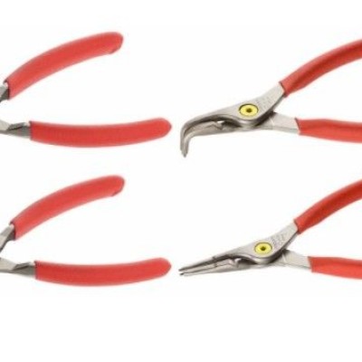 FACOM PCJ4 - SET OF 4 STRAIGHT AND 90 ANGLED NOSE CIRCLIP PLIERS - 18 TO 60 MM