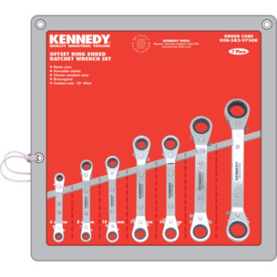 Kennedy 7pc Metric Offset Ratchet Spanner Set - KEN5829750K