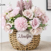 Artificial Potted Flower - soft purple Roses (F-2)