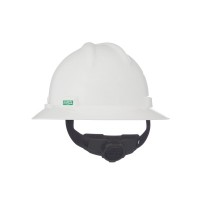 MSA 475369 V-Gard White Full Brim Hard Hat with Fas-Trac Suspension