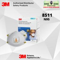 3M Particulate Respirator 8511, N95, with Valve, Dosh and Sirim Approved. Price per pc