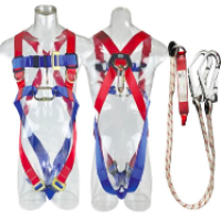 PICASAF Full Body Safety Harness, Double Lanyard