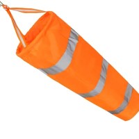 Fluorescent Orange Red Wind Sock 17" x 7" x 42"